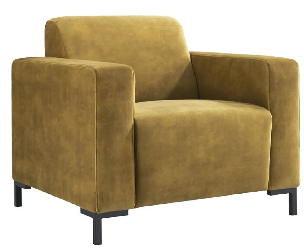 Online Pronto Wonen Fauteuil Alpa pocketveren/HR-schuim zitting gold