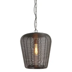 Sale Pronto Wonen Hanglamp Barzio mat zwart rond 31cm 1-lichts