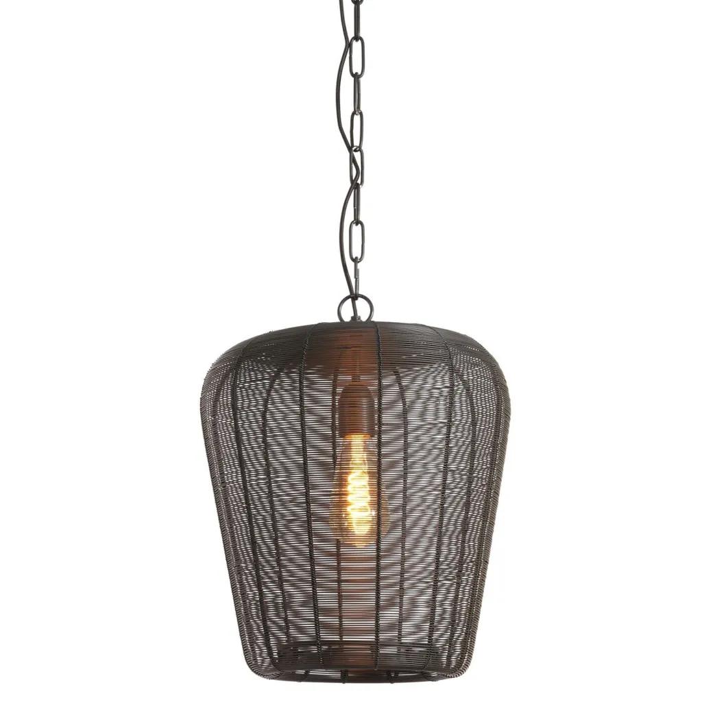 Sale Pronto Wonen Hanglamp Barzio mat zwart rond 31cm 1-lichts
