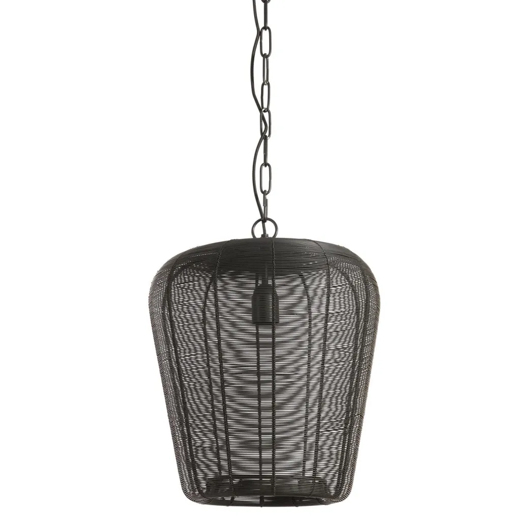 Sale Pronto Wonen Hanglamp Barzio mat zwart rond 31cm 1-lichts
