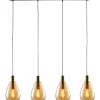 Sale Pronto Wonen Hanglamp Felinio amber glas 4-lichts