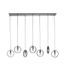 Outlet Pronto Wonen Hanglamp Girare zwart metaal 7-lichts