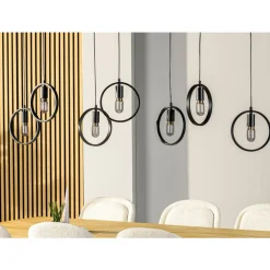Outlet Pronto Wonen Hanglamp Girare zwart metaal 7-lichts