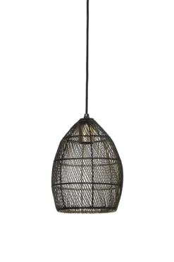 Discount Pronto Wonen Hanglamp Marola zwart goud 25x20 cm