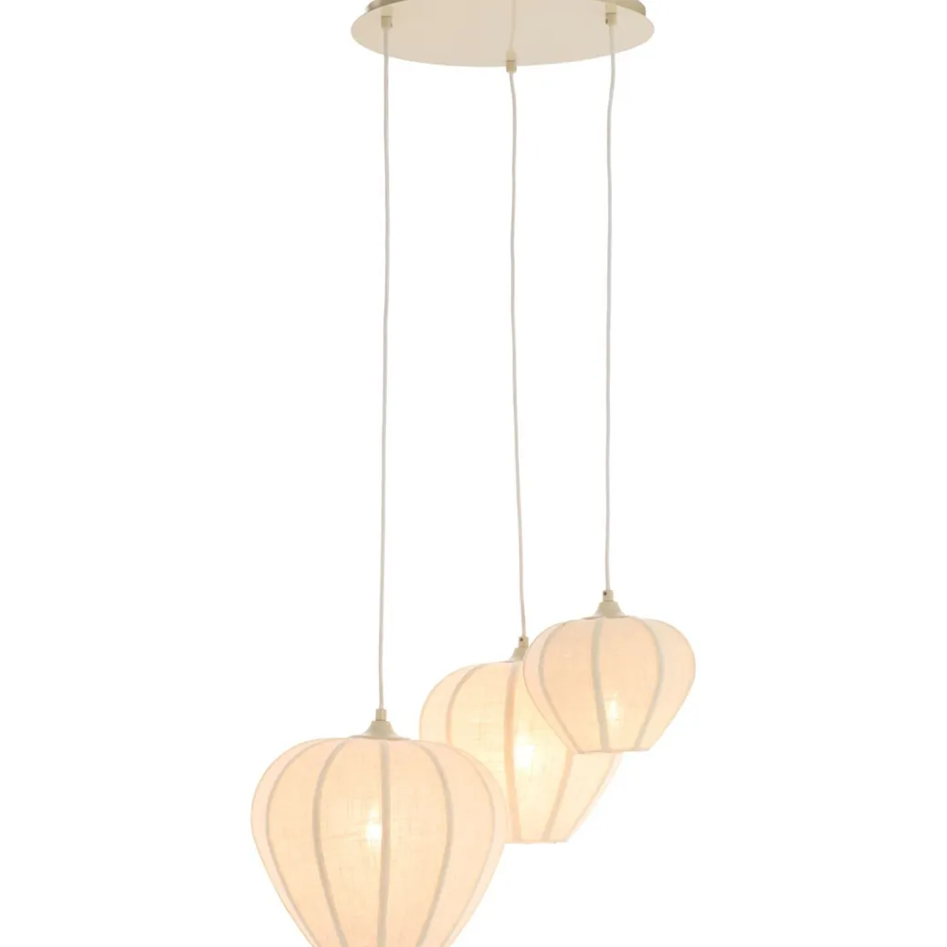 Clearance Pronto Wonen Hanglamp Moscito ecru linnen 3-lichts
