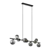 Discount Pronto Wonen Hanglamp Olivento zwart smoke glas 9-lichts