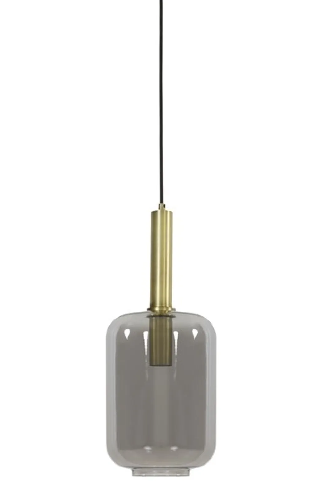 New Pronto Wonen Hanglamp Peglio glas smoke antiek brons