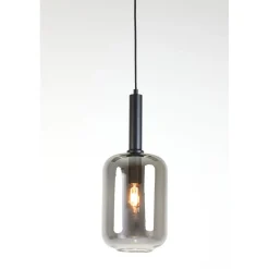Pronto Wonen Hanglamp Peglio glas smoke zwart 1-lichts