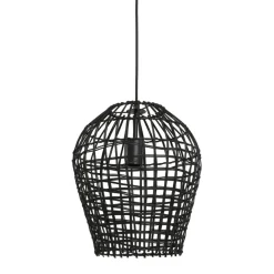 New Pronto Wonen Hanglamp Scarperio rond 31 cm rotan zwart