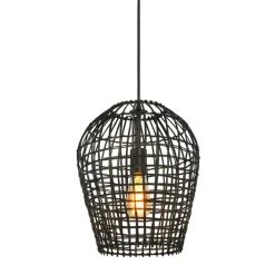 New Pronto Wonen Hanglamp Scarperio rond 31 cm rotan zwart