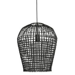 Hot Pronto Wonen Hanglamp Scarperio rond 40 cm rotan zwart