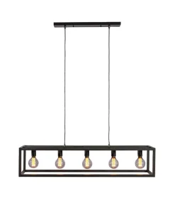 New Pronto Wonen Hanglamp Tiamo zwart staal 5-lichts