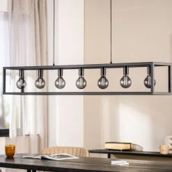 Pronto Wonen Hanglamp Tiamo zwart staal 7-lichts
