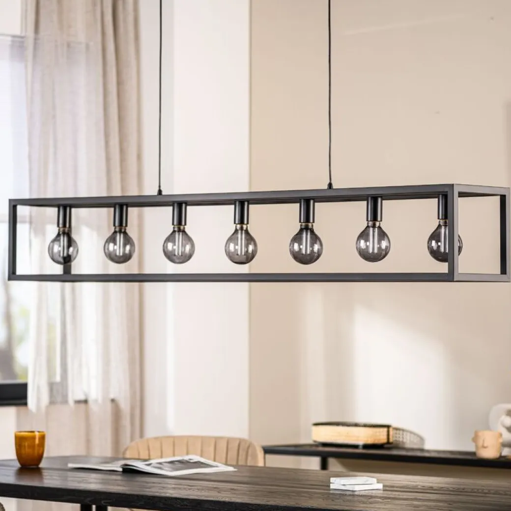 Pronto Wonen Hanglamp Tiamo zwart staal 7-lichts
