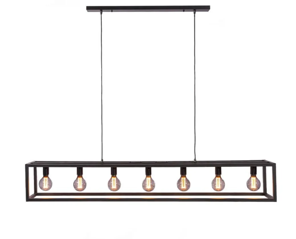 Pronto Wonen Hanglamp Tiamo zwart staal 7-lichts