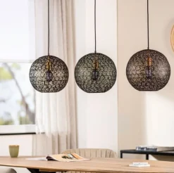 Clearance Pronto Wonen Hanglamp Tossica Ø 30 cm zwart staal 3-lichts