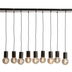 Pronto Wonen Hanglamp Trecate mat zwart 9-lichts