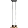 Online Pronto Wonen Hanglamp Trecate mat zwart 9-lichts rond