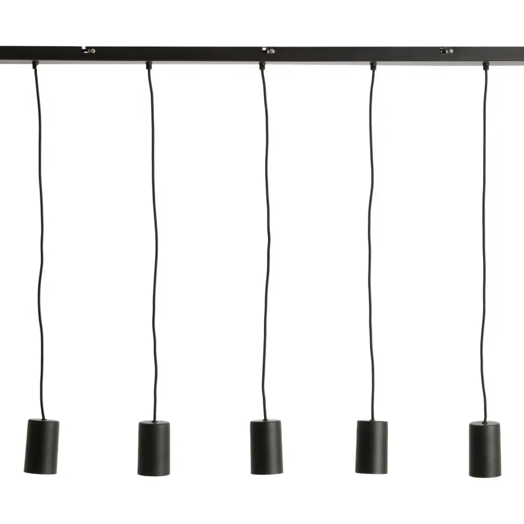 Best Pronto Wonen Hanglamp Trecate mat zwart 5-lichts
