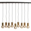 Outlet Pronto Wonen Hanglamp Trecate ruw antiek brons 9-lichts
