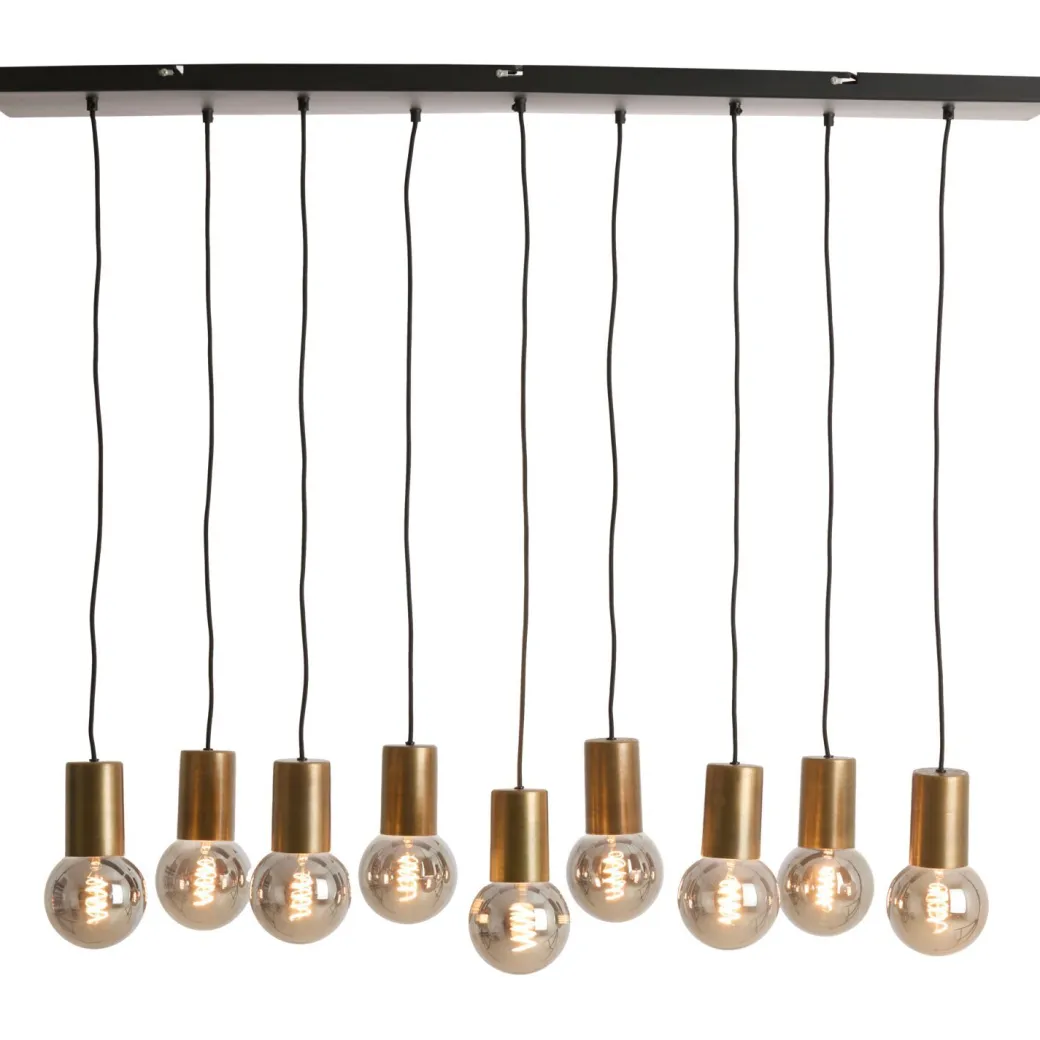 Outlet Pronto Wonen Hanglamp Trecate ruw antiek brons 9-lichts