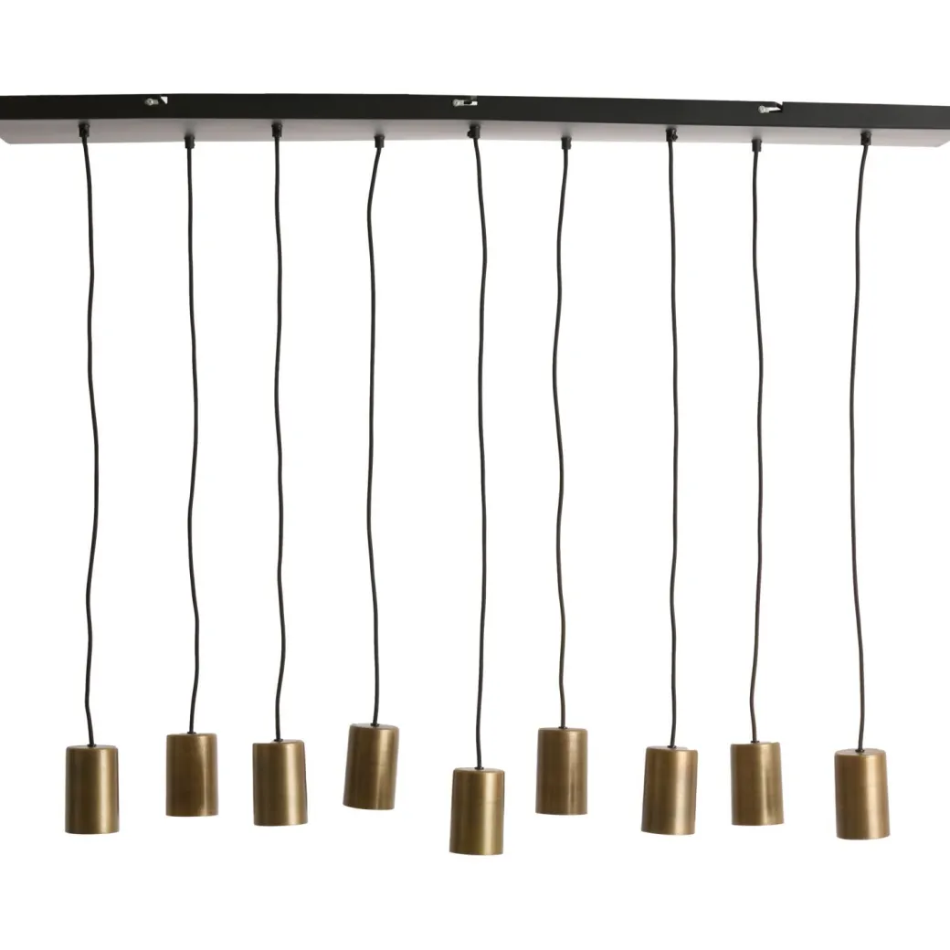 Outlet Pronto Wonen Hanglamp Trecate ruw antiek brons 9-lichts
