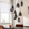 Online Pronto Wonen Hanglamp zwart smoke glas 9-lichts - Lungo