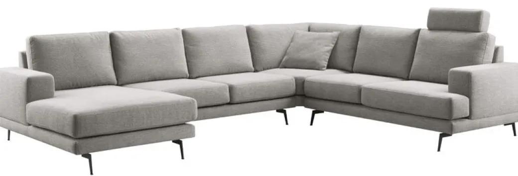 Sale Pronto Wonen Hoekbank Acante HR-schuim zitting grijs