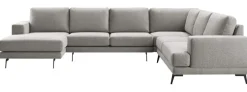 Outlet Pronto Wonen Hoekbank Acante pocket/visco zitting grijs