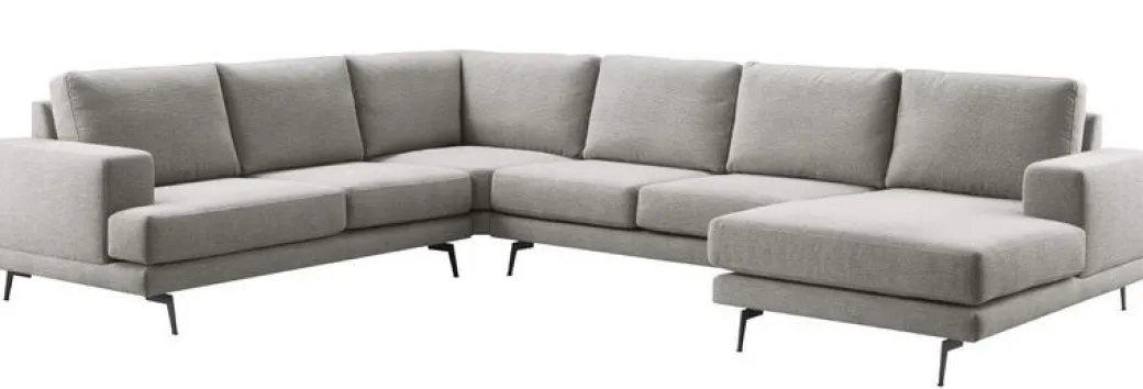 Pronto Wonen Hoekbank Acante pocket/visco zitting grijs