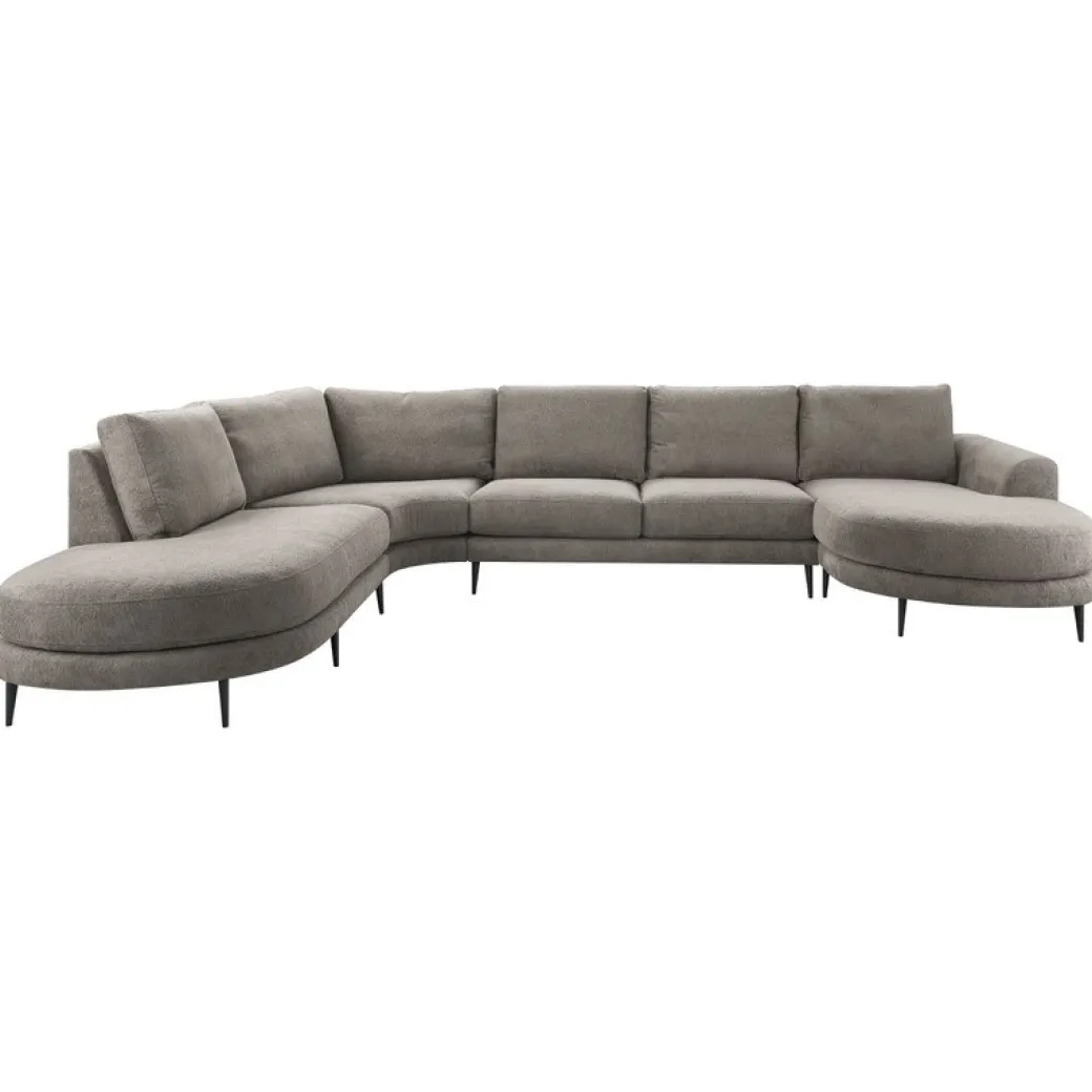 Outlet Pronto Wonen Hoekbank Aziri pocket visco zitting excellent rug taupe
