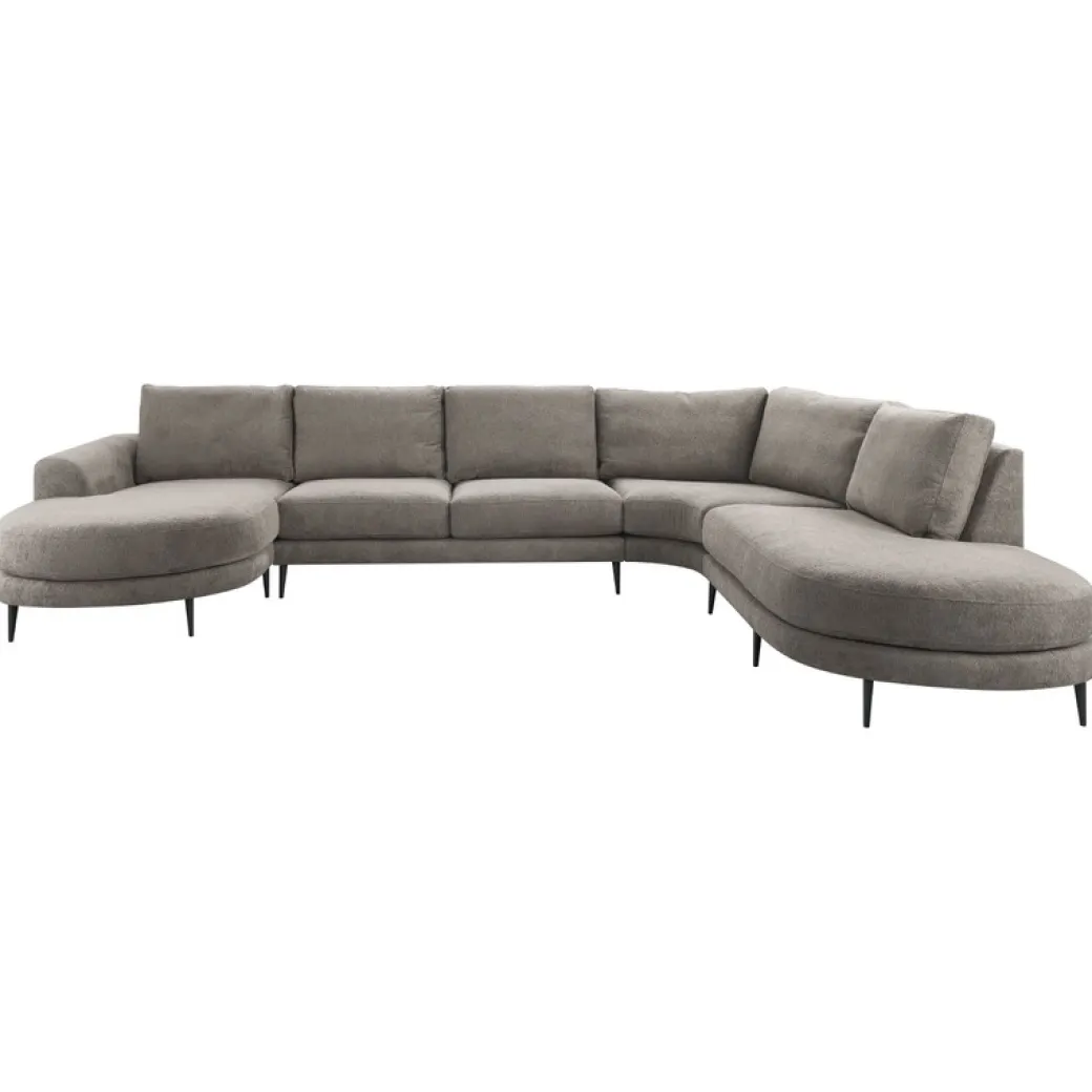 Outlet Pronto Wonen Hoekbank Aziri pocket visco zitting taupe