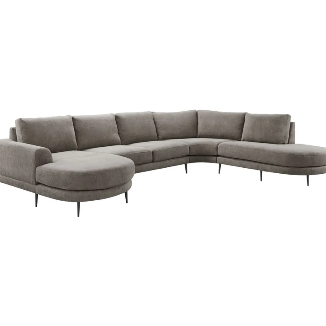 Outlet Pronto Wonen Hoekbank Aziri pocket visco zitting taupe