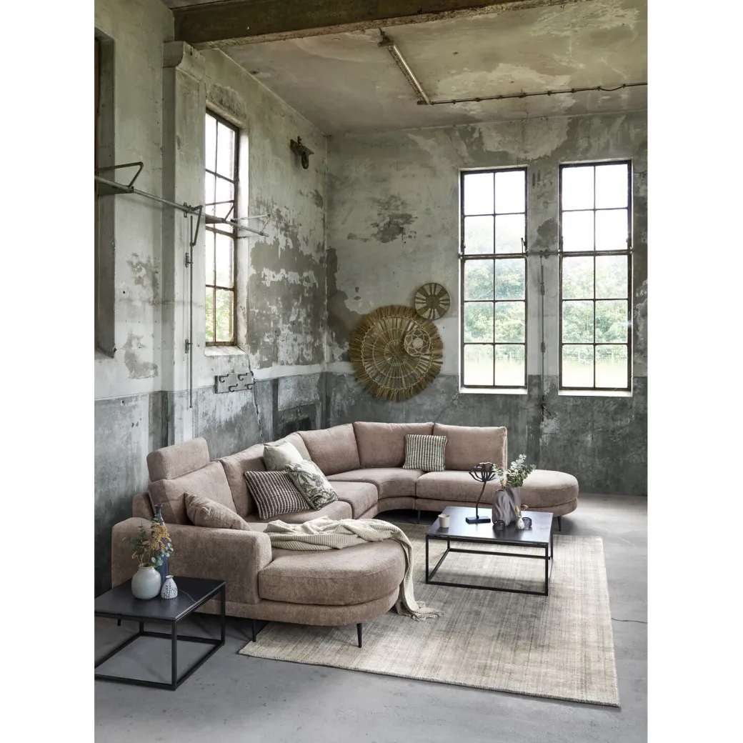 Outlet Pronto Wonen Hoekbank Aziri pocket visco zitting taupe