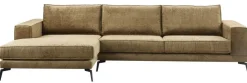 Hot Pronto Wonen Hoekbank links Andelo HR-schuim zitting bruin