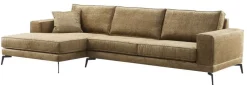 Clearance Pronto Wonen Hoekbank links Andelo HR/visco zitting bruin