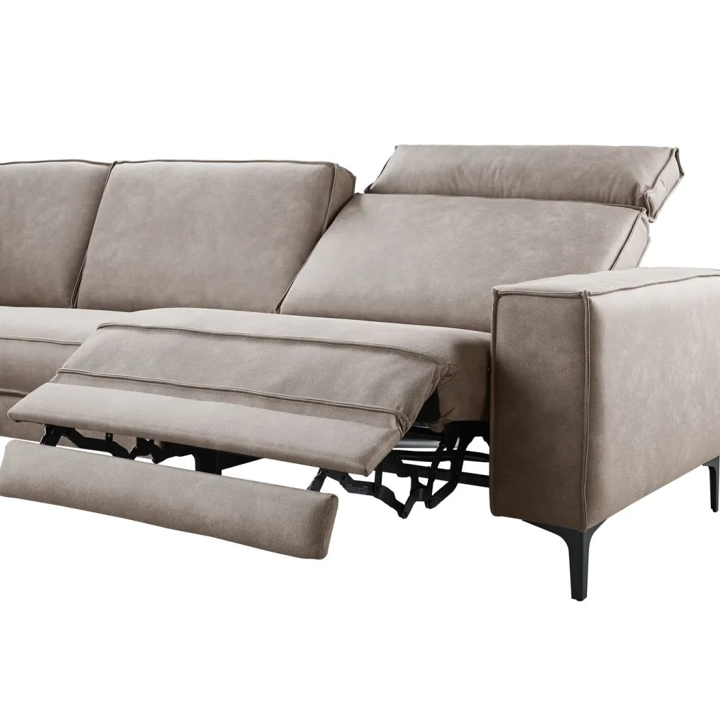 Discount Pronto Wonen Hoekbank links Barrio bruin relaxfunctie excellent comfort
