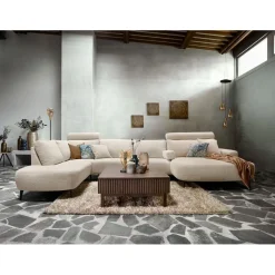 Online Pronto Wonen Hoekbank links Davanti HR-zitting beige