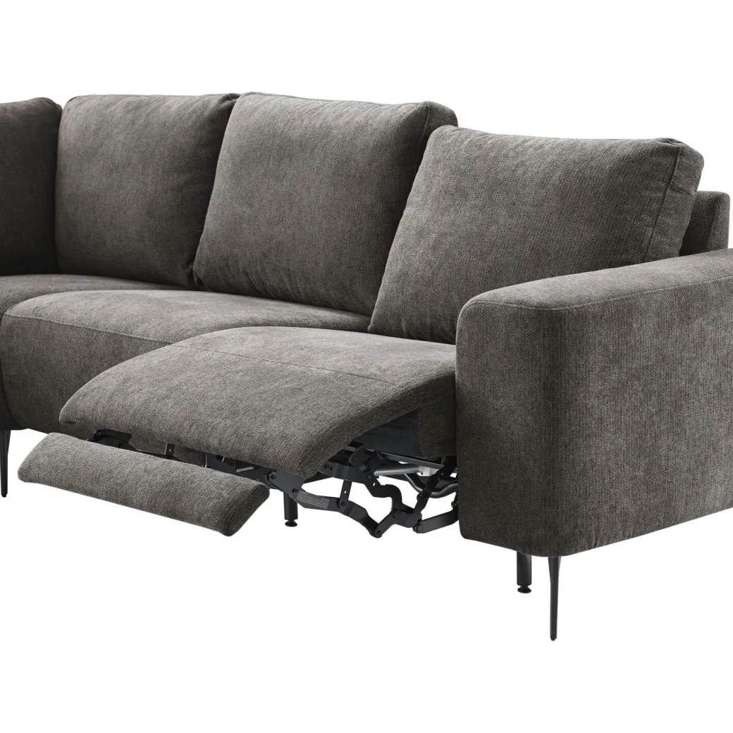 Online Pronto Wonen Hoekbank links Davanti pocket HR koudschuim donkergrijs