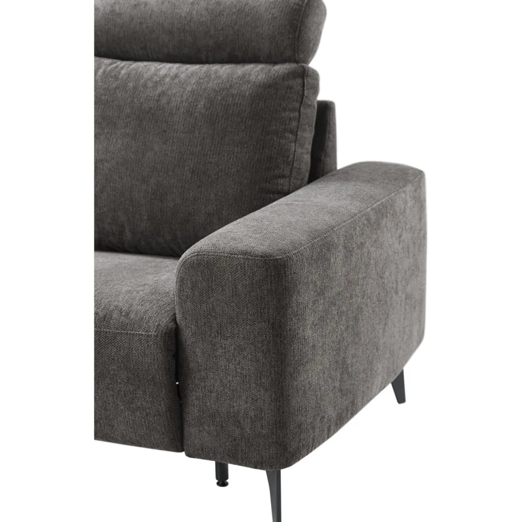 Online Pronto Wonen Hoekbank links Davanti pocket HR koudschuim donkergrijs