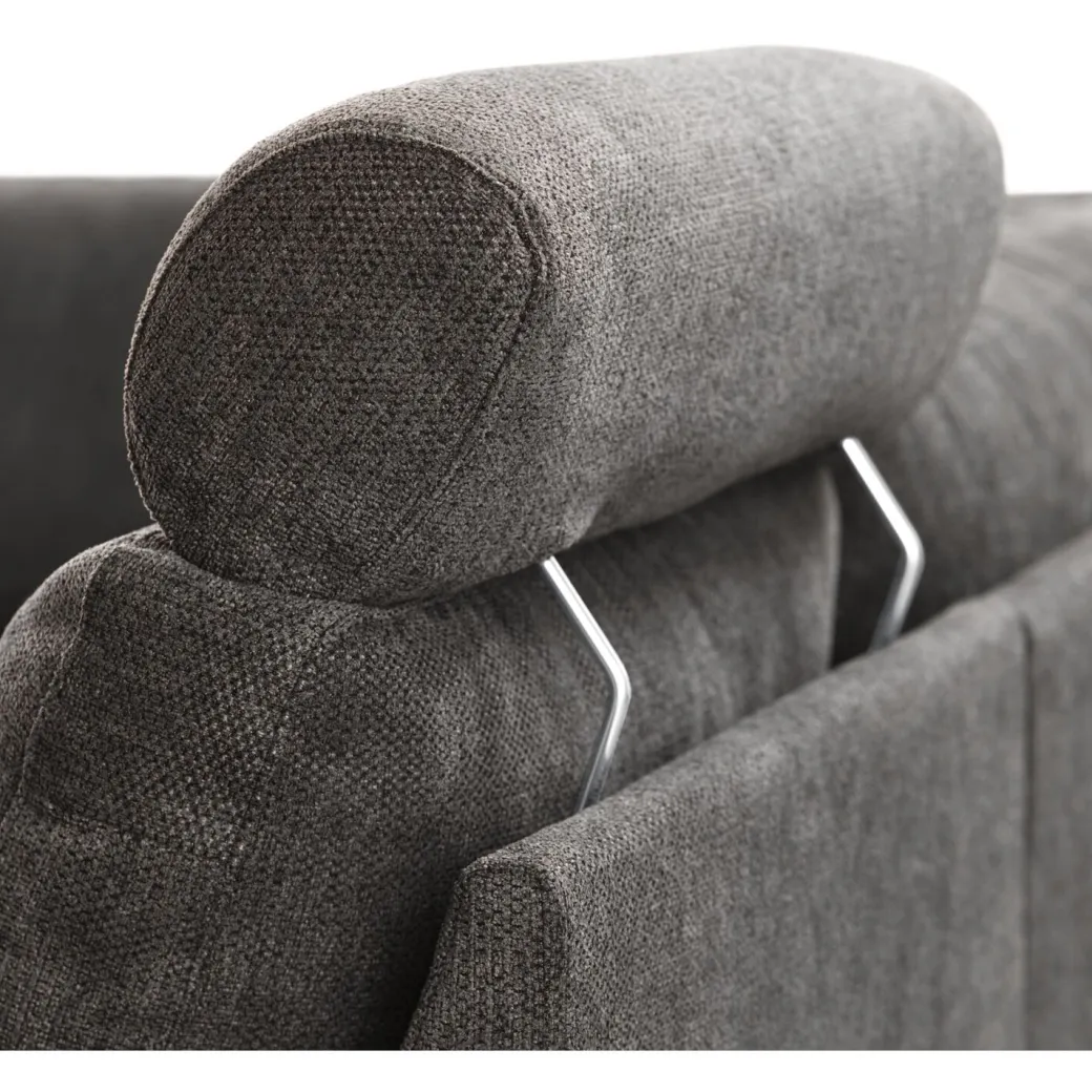 Online Pronto Wonen Hoekbank links Davanti pocket HR koudschuim donkergrijs