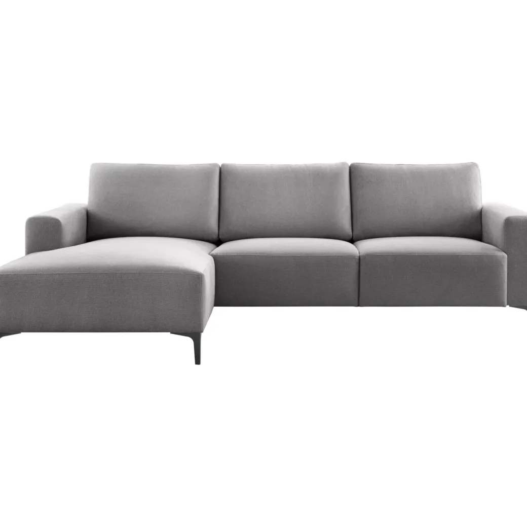 Hot Pronto Wonen Hoekbank links Fabria grijs basic comfort