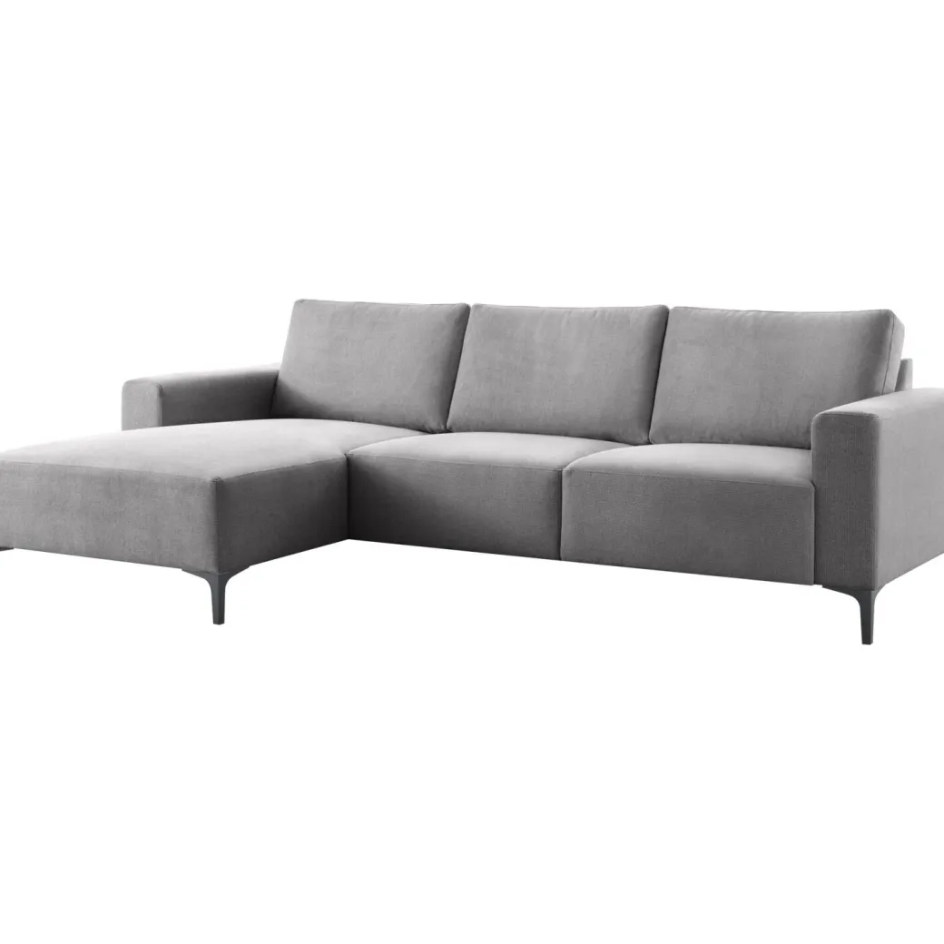 Hot Pronto Wonen Hoekbank links Fabria grijs basic comfort