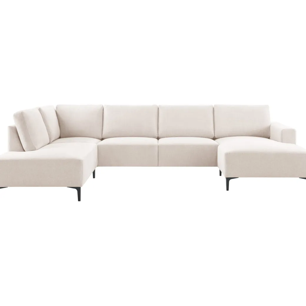 Hot Pronto Wonen Hoekbank links Fabria groot beige basic comfort