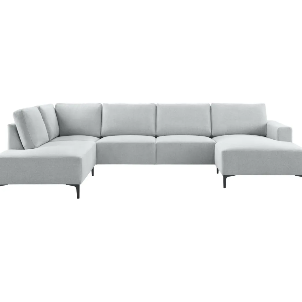 Hot Pronto Wonen Hoekbank links Fabria lichtgrijs groot basic comfort