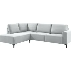 Pronto Wonen Hoekbank links Fabria lichtgrijs basic comfort