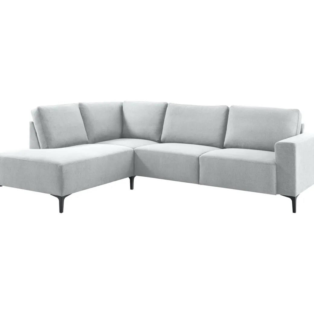 Pronto Wonen Hoekbank links Fabria lichtgrijs basic comfort