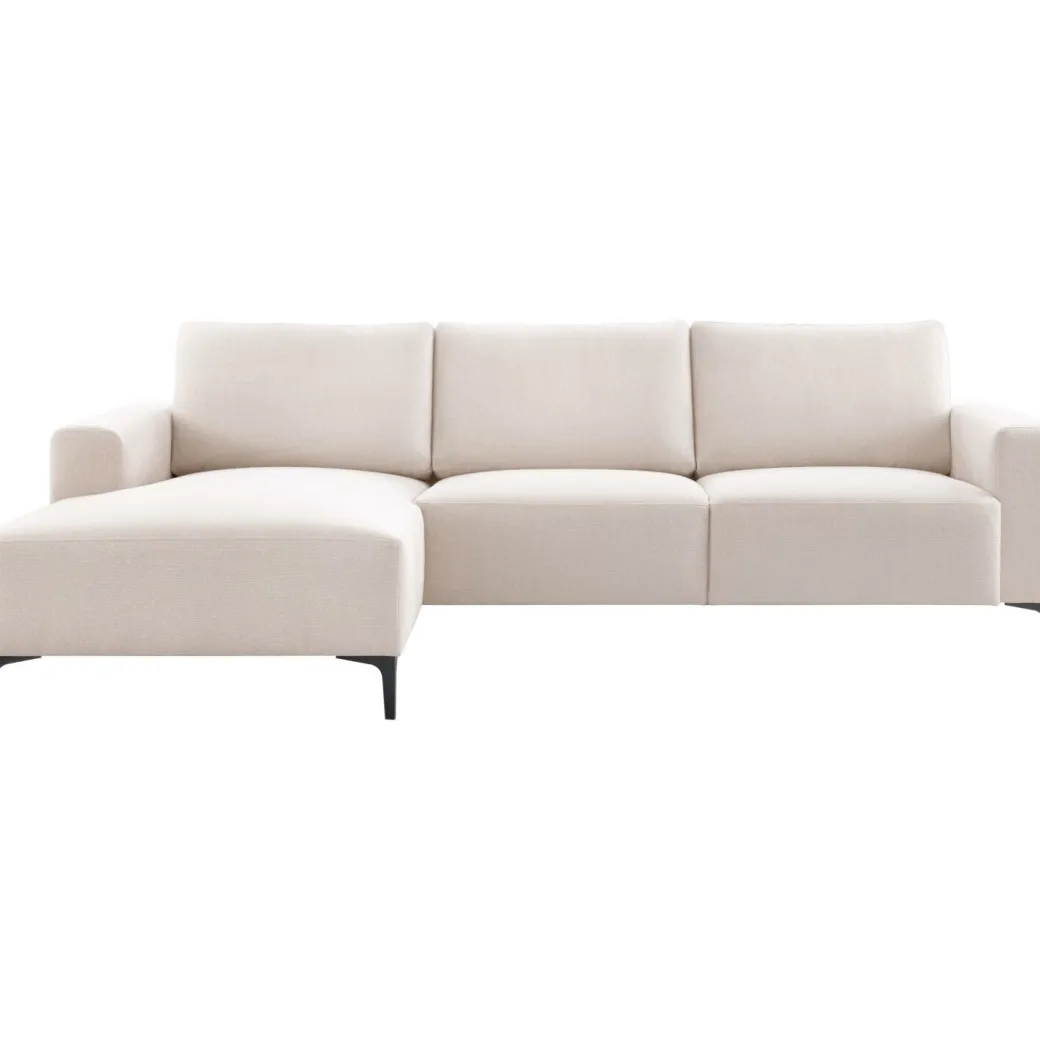 Pronto Wonen Hoekbank Links Fabria polyetherschuim beige