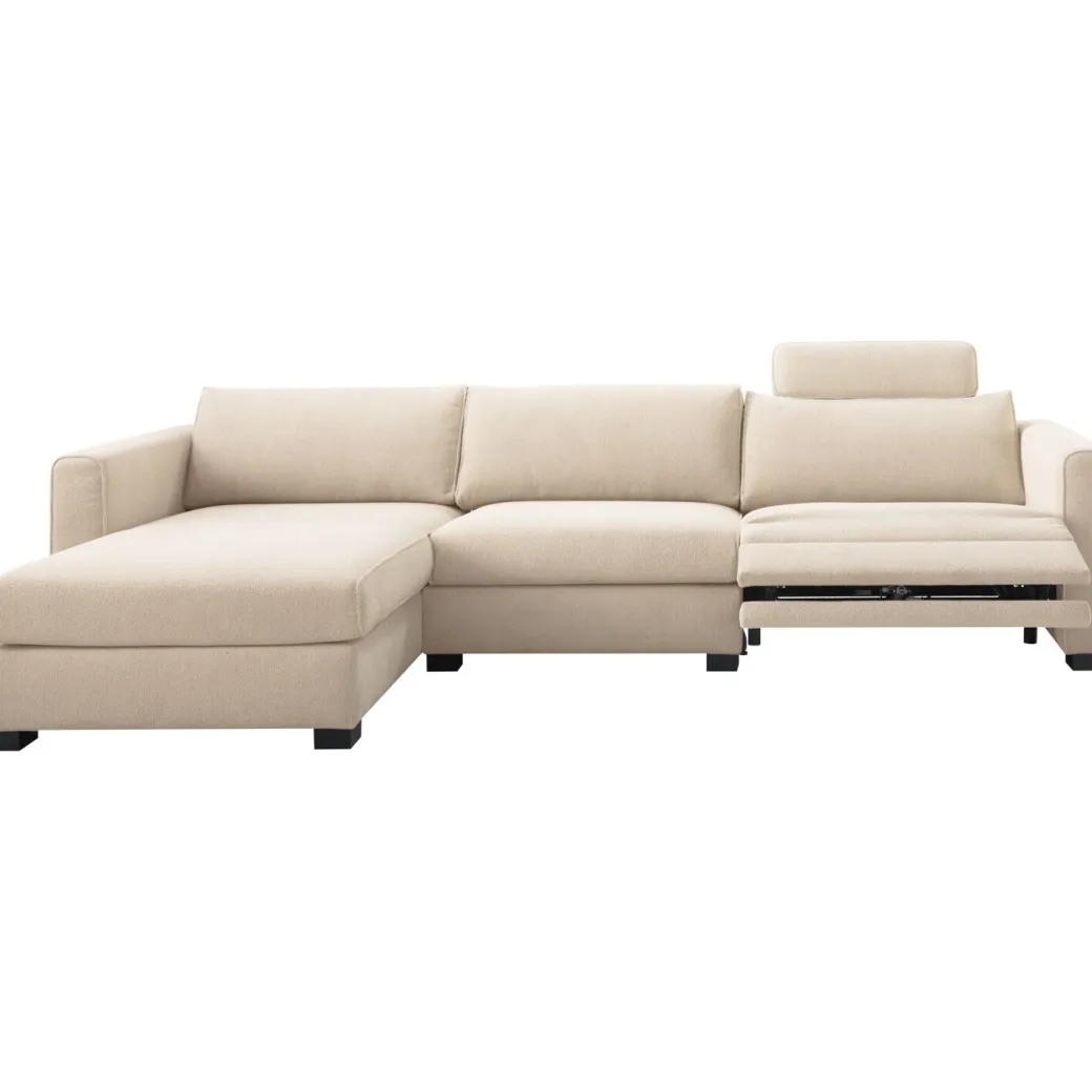 Outlet Pronto Wonen Hoekbank links Licato naturel relaxfunctie premium comfort