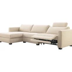 Outlet Pronto Wonen Hoekbank links Licato naturel relaxfunctie premium comfort